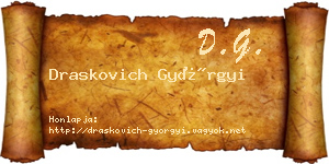 Draskovich Györgyi névjegykártya