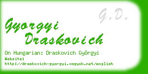 gyorgyi draskovich business card