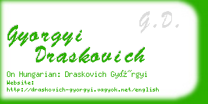 gyorgyi draskovich business card